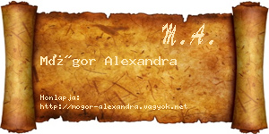 Mógor Alexandra névjegykártya