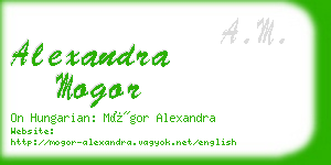alexandra mogor business card